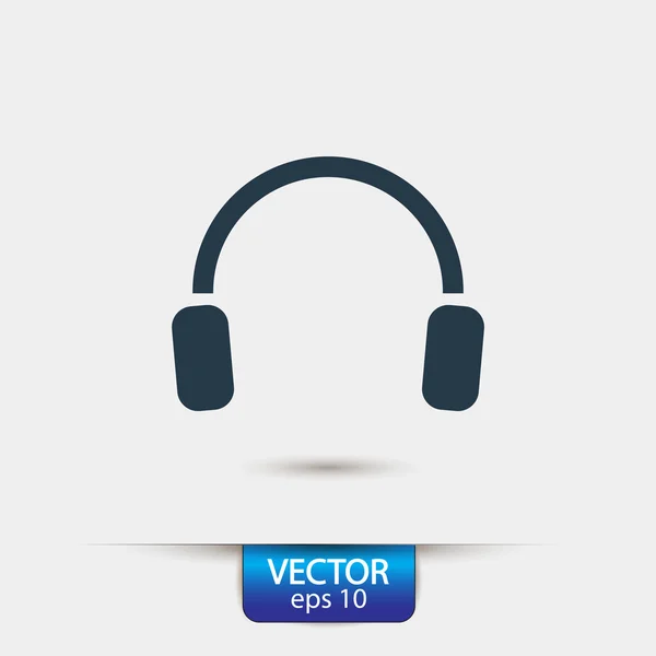 Auriculares icono de diseño plano — Vector de stock