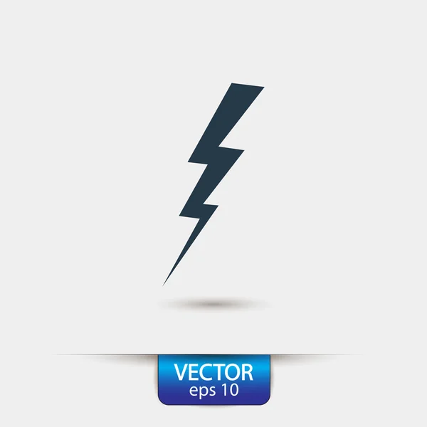 Lightning platt design ikon — Stock vektor