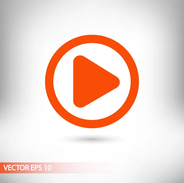 Botón de reproducción icono web — Vector de stock