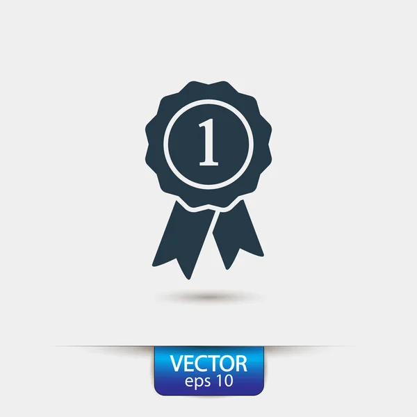 Badge met linten pictogram — Stockvector