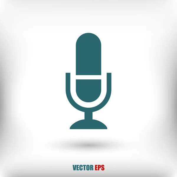 Illustration d'icône de microphone . — Image vectorielle