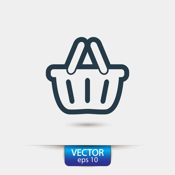 Icono de cesta de compra — Vector de stock