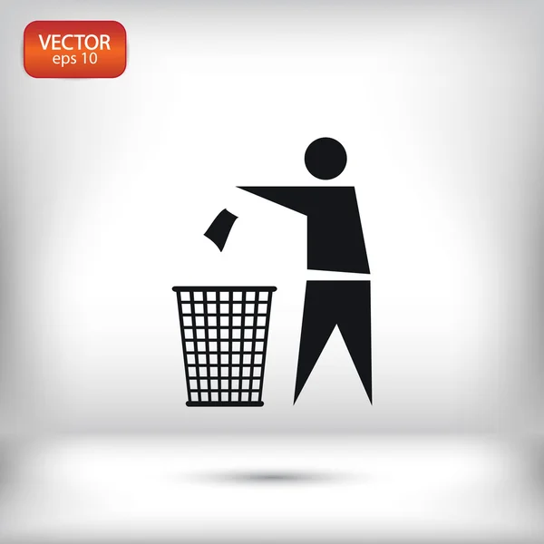 Recycling teken label pictogram — Stockvector