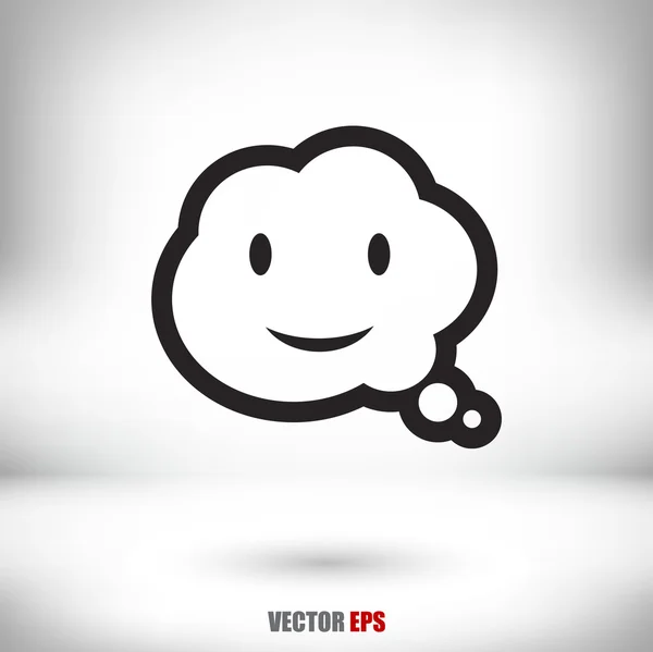 Sonrisa hablando icono de la burbuja — Vector de stock