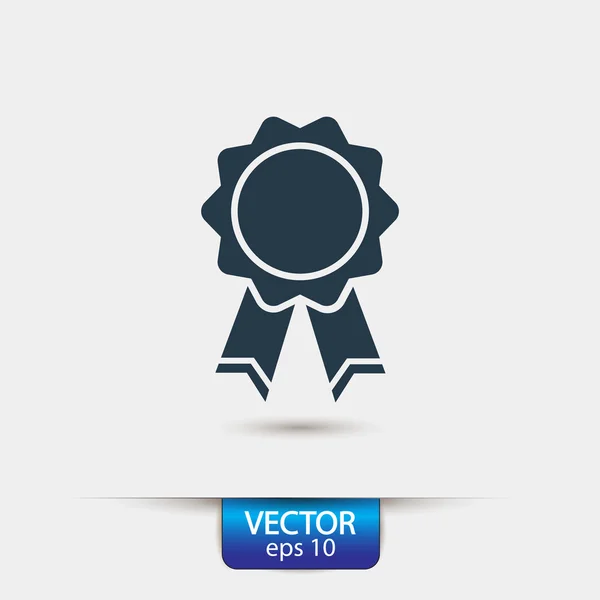 Badge met linten pictogram — Stockvector