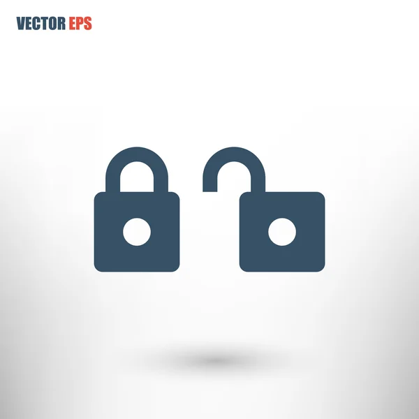 Lock flat design icon — Stock Vector