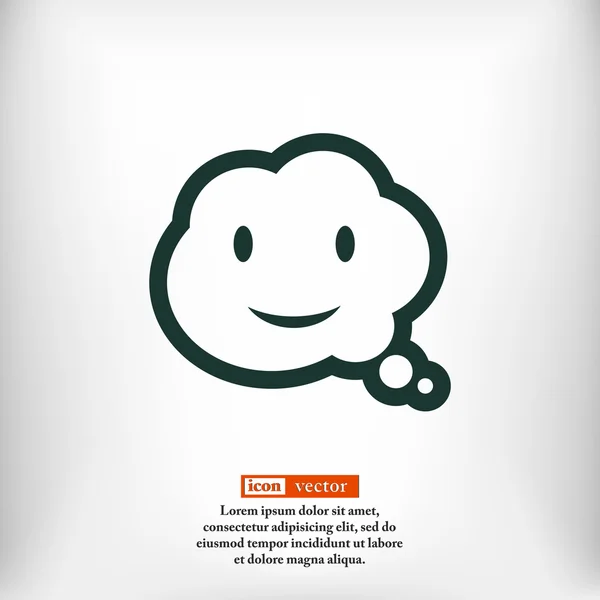 Smile talking bubble icon — Stock Vector