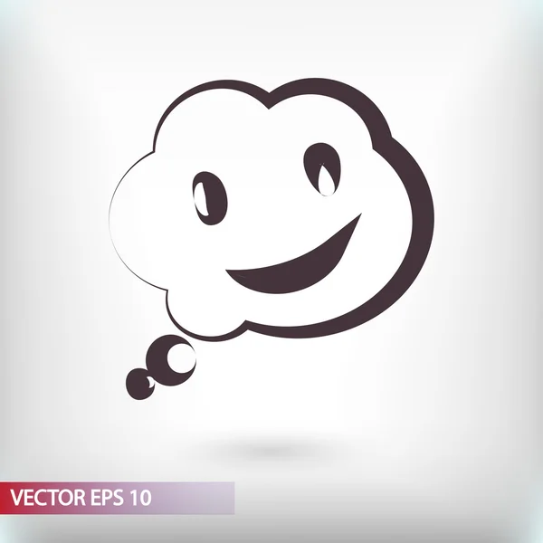 Smile talking bubble icon — Stock Vector