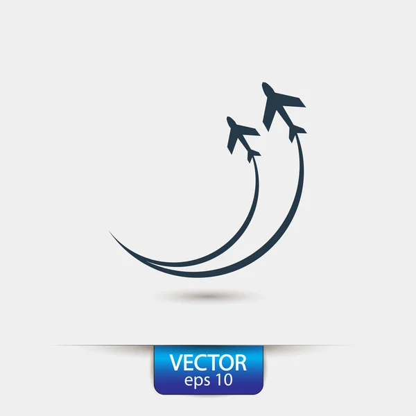 Diseño de símbolo de aviones — Vector de stock