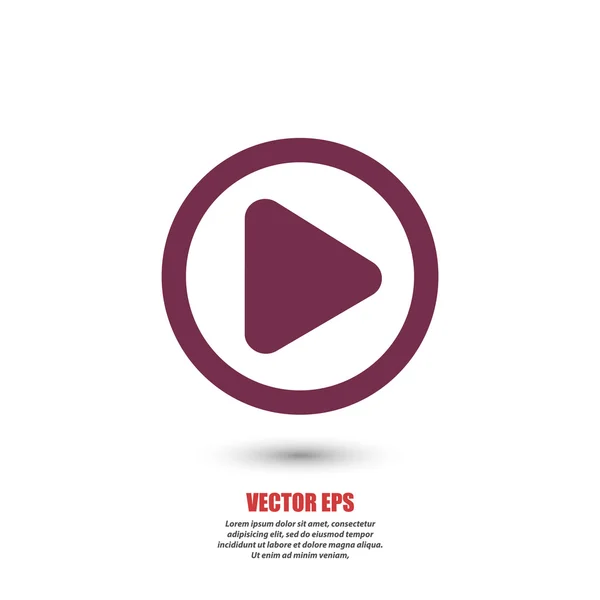 Play-Taste Web-Symbol — Stockvektor