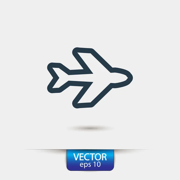 Diseño de símbolo de avión — Vector de stock