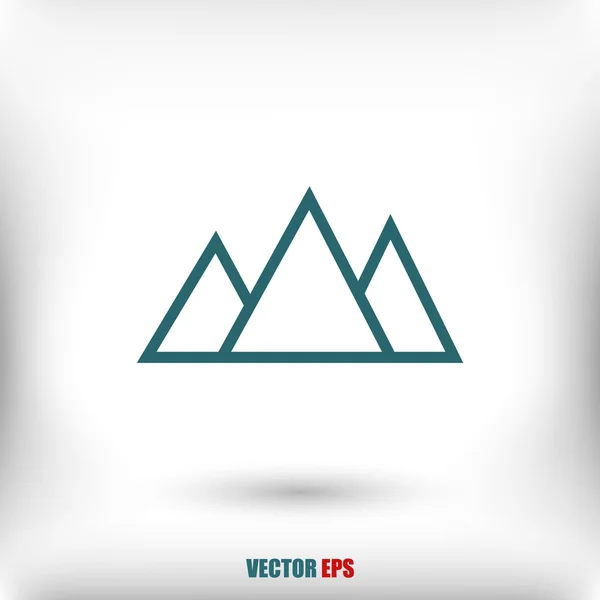 Illustration icône montagne . — Image vectorielle