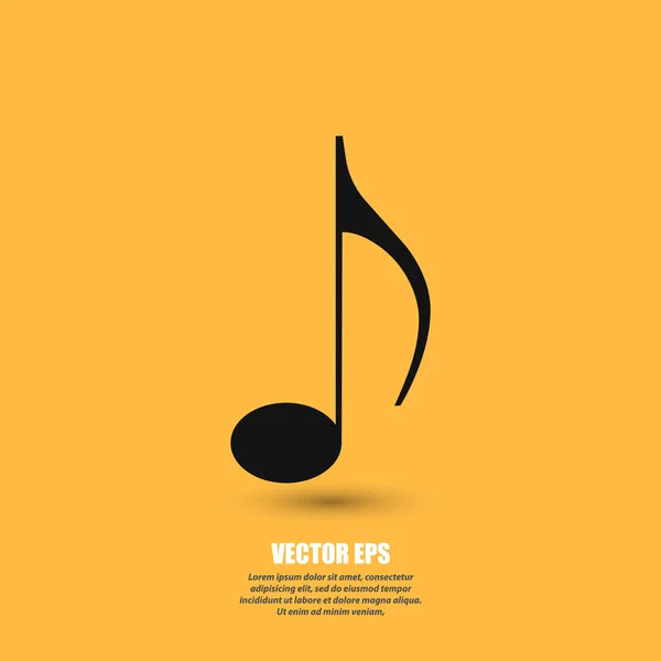 Musique plat icône design — Image vectorielle