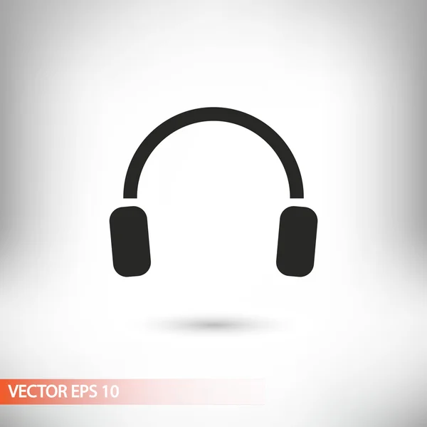 Headphones ícone de design plano — Vetor de Stock