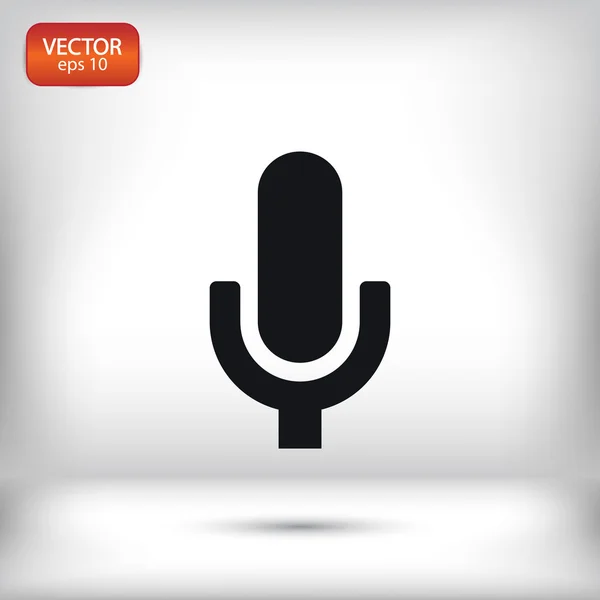 Icono de micrófono ilustración . — Vector de stock