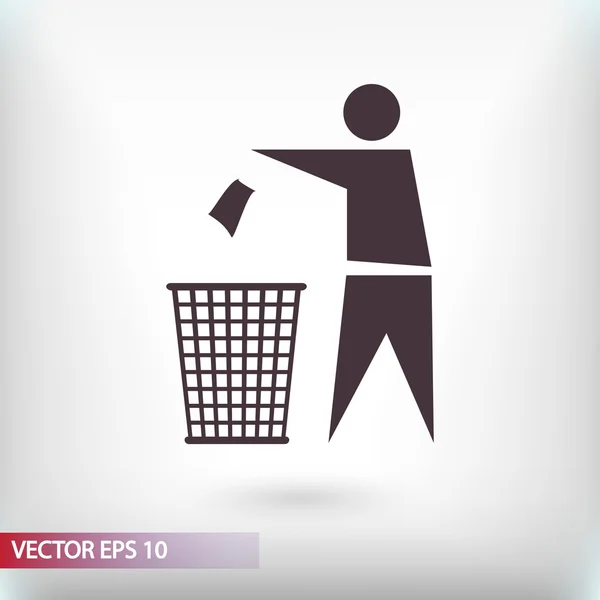 Recycling teken label pictogram — Stockvector