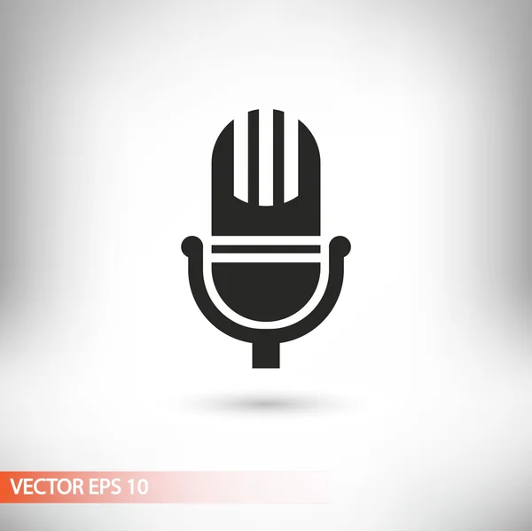 Microphone icon illustration. — Stock Vector