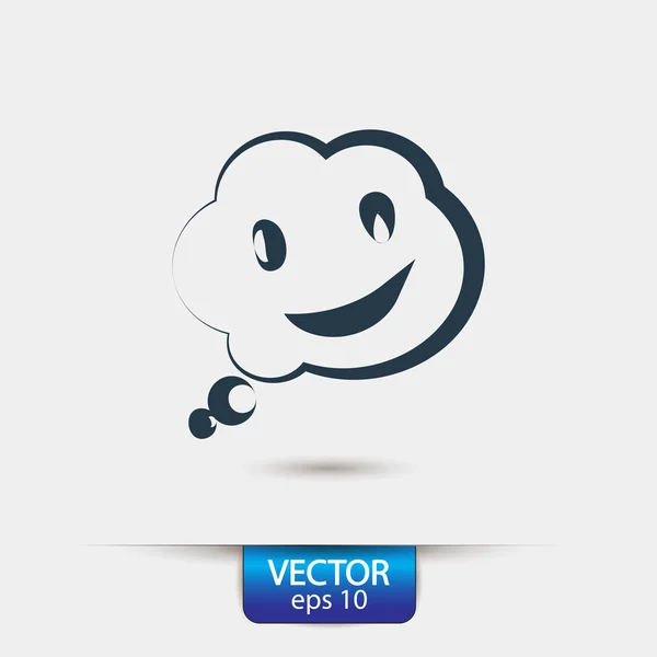 Sonrisa hablando icono de la burbuja — Vector de stock