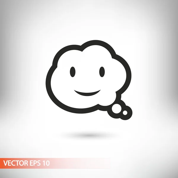 Zâmbet vorbind pictogramă cu bule — Vector de stoc