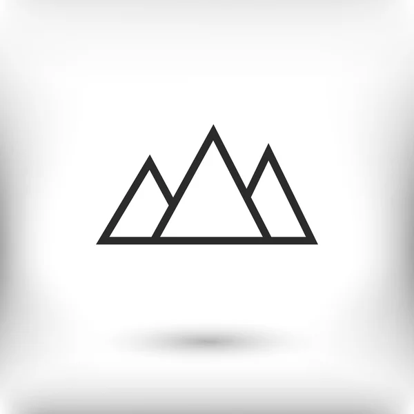 Icono de montaña ilustración . — Vector de stock