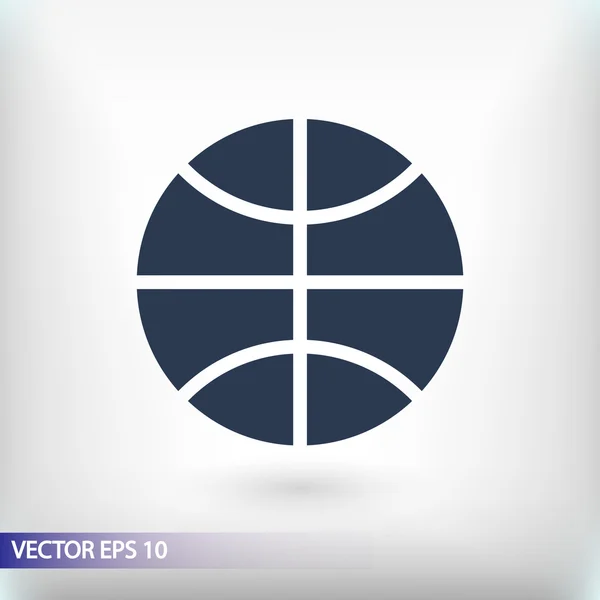 Icono de diseño plano de baloncesto — Vector de stock