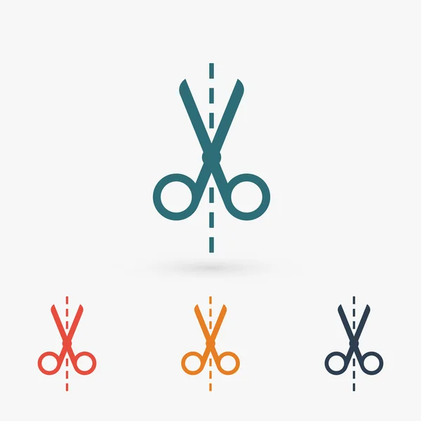 Scissors 플랫 디자인 아이콘 — 스톡 벡터