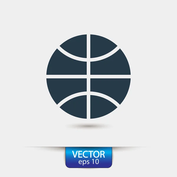 Icono de diseño plano de baloncesto — Vector de stock