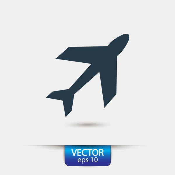 Diseño de símbolo de avión — Vector de stock