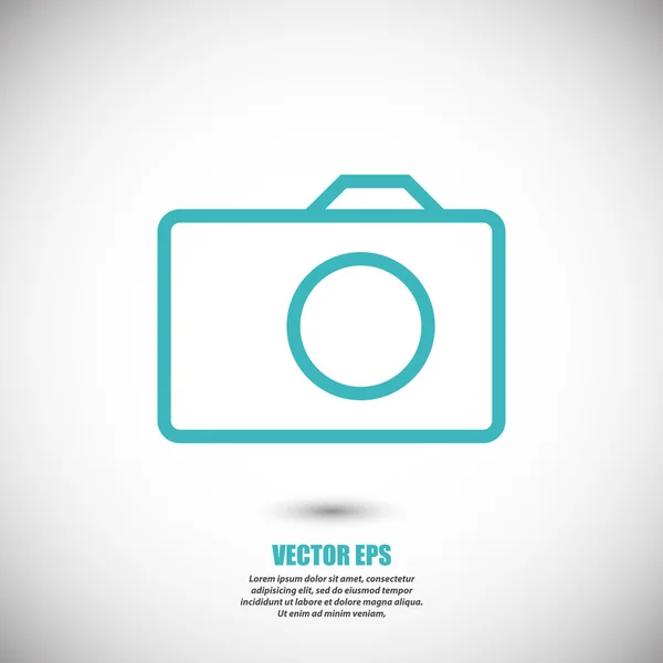 Camera flat icon — Stock Vector