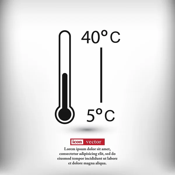 Conception d'icône de thermomètre — Image vectorielle