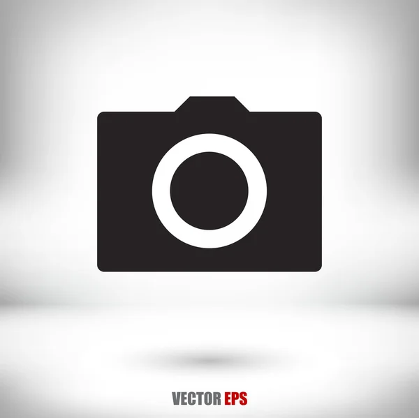 Platte pictogram van de camera — Stockvector