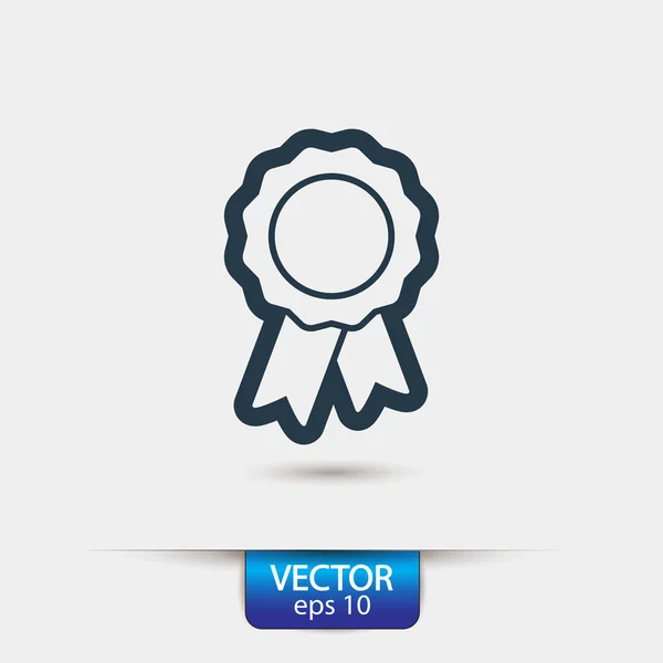 Badge met linten pictogram — Stockvector