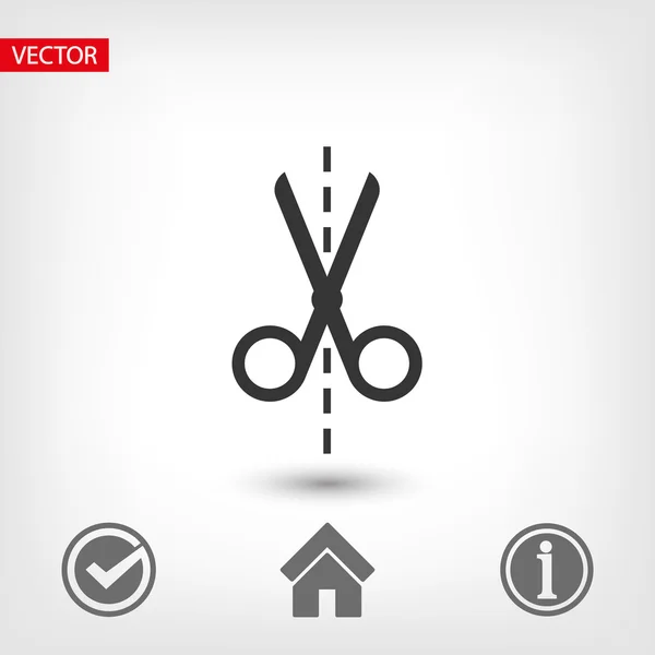 Scissors flat design icon — Stock Vector