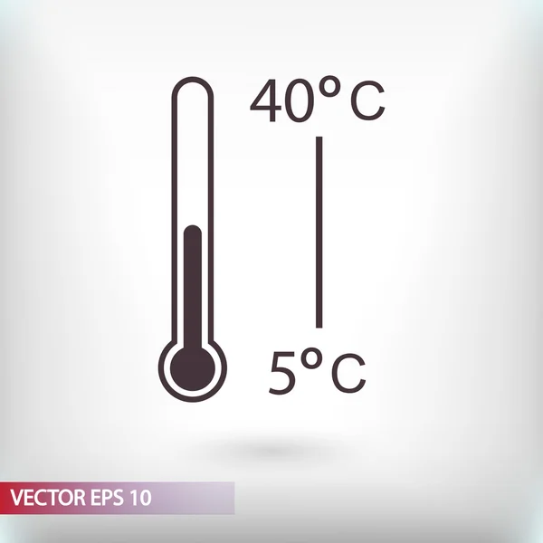 Conception d'icône de thermomètre — Image vectorielle