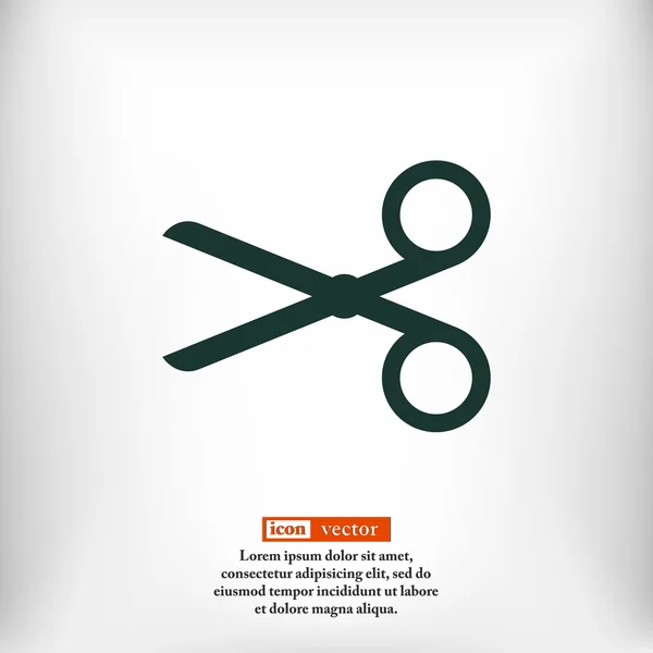 Scissors flat design icon — Stock Vector