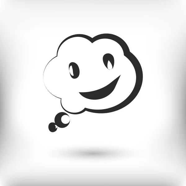 Sorridi parlando bolla icona — Vettoriale Stock