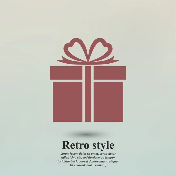 Icono de caja de regalo — Vector de stock