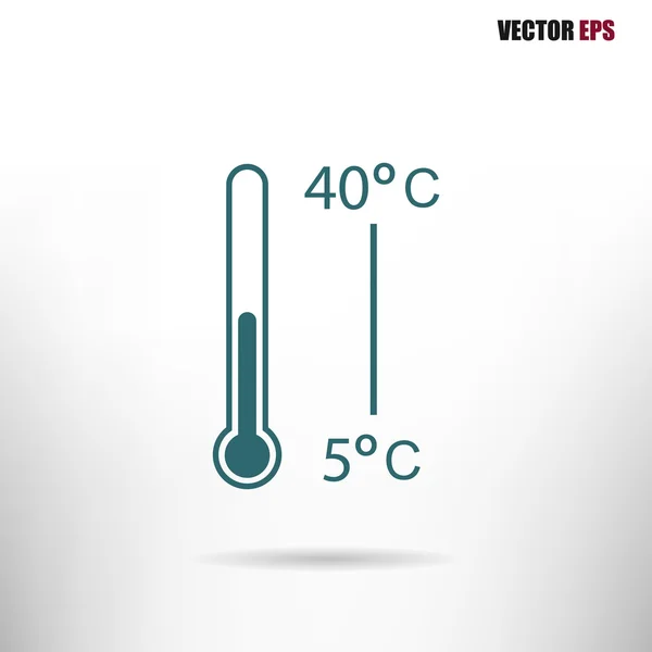 Diseño del icono del termómetro — Vector de stock