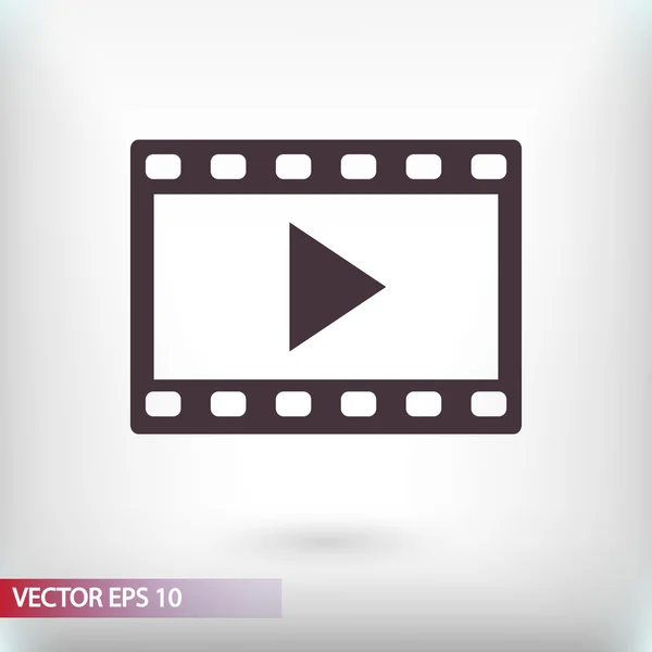 Icono de vídeo, diseño plano — Vector de stock