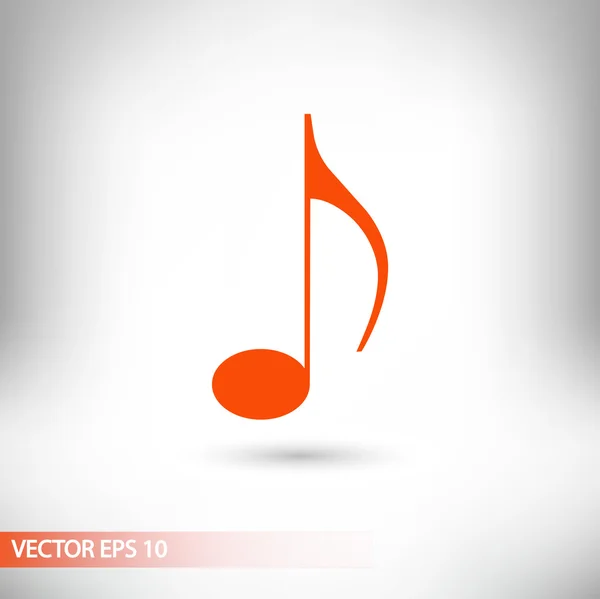 Icono de diseño plano de música — Vector de stock