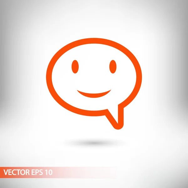 Sonrisa hablando icono de la burbuja — Vector de stock