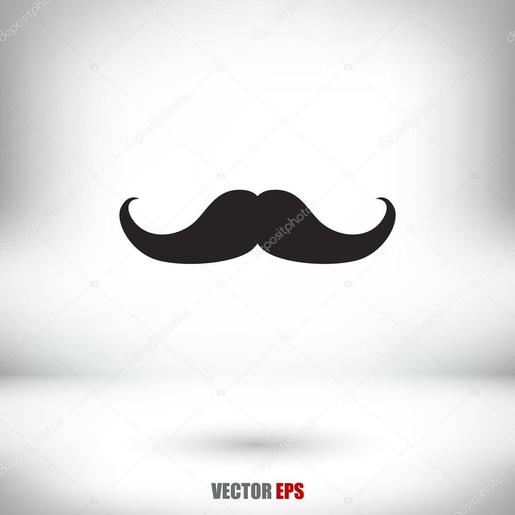 Mustache icon illustration.