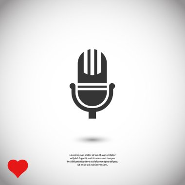 mikrofon simgesi illüstrasyon.
