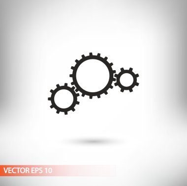 Gears'ı simgesi, düz tasarım stili