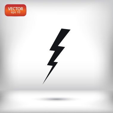 Yıldırım düz tasarım simgesi