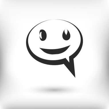 Gülümseyen baloncuk simgesi