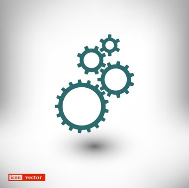 Gears'ı simgesi, düz tasarım stili