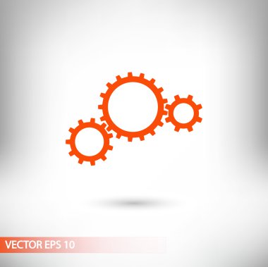 Gears'ı simgesi, düz tasarım stili