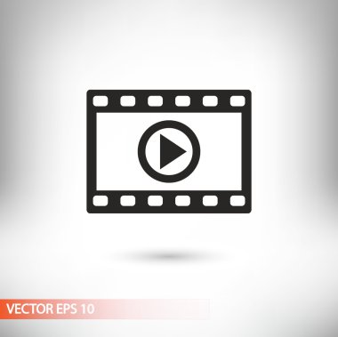 video simgesi, düz tasarım