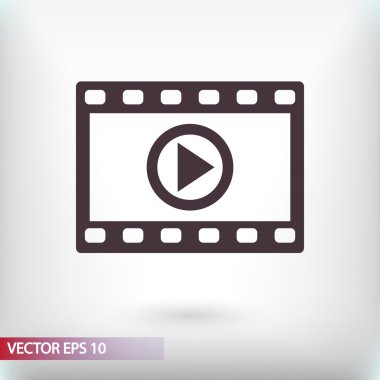video simgesi, düz tasarım